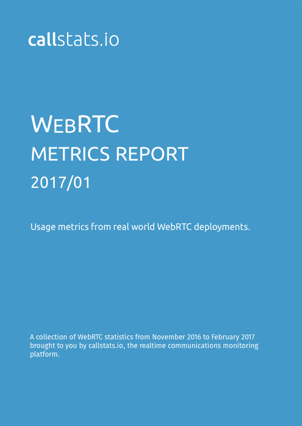 WebRTC Metrics Report 2016/01 by callstats.io